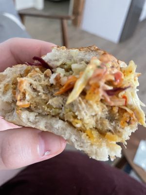 Vegan chicken burger to take away  at Mad Mad Vegan - Lavapiés in Madrid