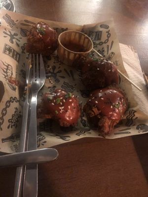 Cauliflower wings (half gone)  at Mad Mad Vegan - Lavapiés in Madrid