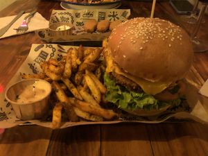 Chickn burger  at Mad Mad Vegan - Lavapiés in Madrid