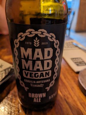 Stout. Very tasty at Mad Mad Vegan - Lavapiés in Madrid