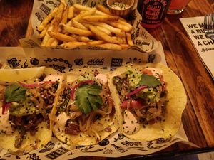 Tacos and fries at Mad Mad Vegan - Lavapiés in Madrid