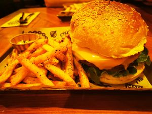 Double cheese vacon at Mad Mad Vegan - Lavapiés in Madrid