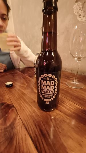 Cerveza artesana propia at Mad Mad Vegan - Lavapiés in Madrid
