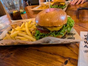 Regular burger at Mad Mad Vegan - Lavapiés in Madrid