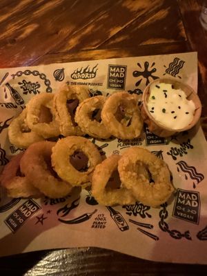Vegan calamari   at Mad Mad Vegan - Lavapiés in Madrid