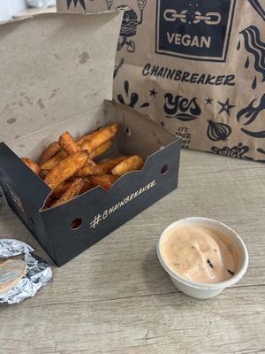 sweet potato fries   at Mad Mad Vegan - Lavapiés in Madrid