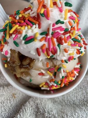 Lavender Ice Cream Sundae (with wet walnuts) at Homestyle Creamery in Cold Spring