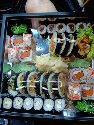 Take away box (we started already in the car😉) at Yami Vegan Sushi in Katowice