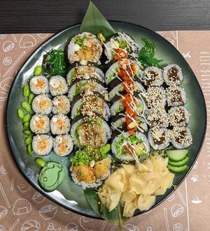 Sushi set at Yami Vegan Sushi in Katowice