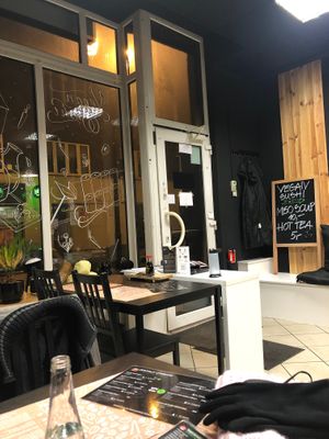 Interior of the restaurant  at Yami Vegan Sushi in Katowice