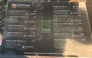 Menu 1  at Yami Vegan Sushi in Katowice