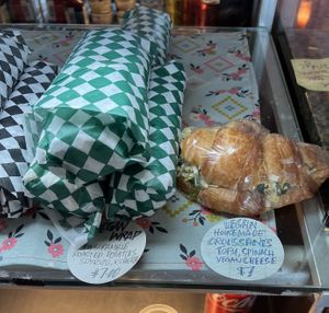 Wrap and croissant  at Zizzo's Coffeehouse & Wine Bar in Capitola