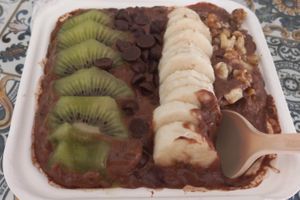 Was so good, but this destroyed me:( (NOT VEGAN) at Camu Camu cafe in Playa Del Carmen