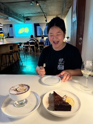 This is how good the food was! at Right Here at Very Front in Seoul