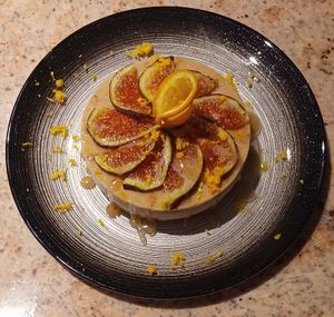 Raw Fig and Orange "cheesecake" at Comorebi Provence in Entrecasteaux