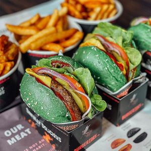 vegan feast at Burgertory in Niddrie