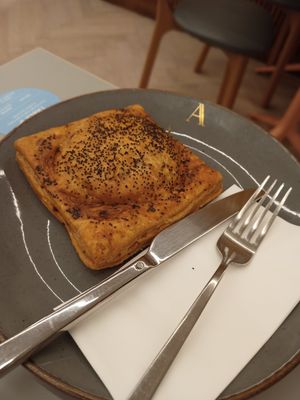 Spicy aubergine puffy at Arapina in South East London