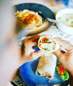 Wraps at Veganecessity Cafe in Phuket