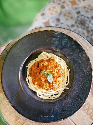 Spaghetti at Veganecessity Cafe in Phuket