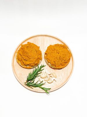 Cheesy crumpits at Veganecessity Cafe in Phuket