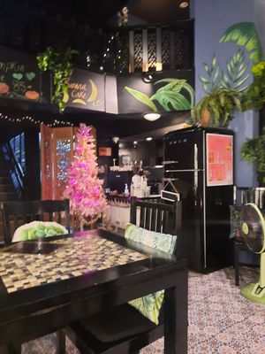 Inside at Veganecessity Cafe in Phuket