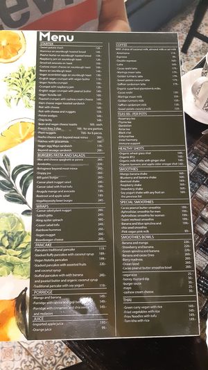 Full menu, 100% vegan! at Veganecessity Cafe in Phuket