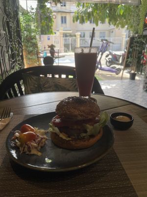 Vegan Burguer   at Veganecessity Cafe in Phuket