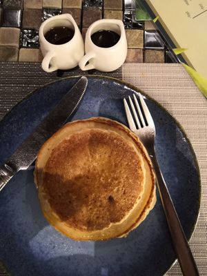 Nutella pancake at Veganecessity Cafe in Phuket