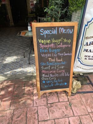 Menu  at Veganecessity Cafe in Phuket