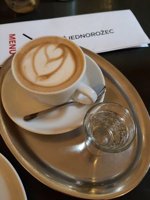 Cappucino at Café Jednorožec in Klatovy