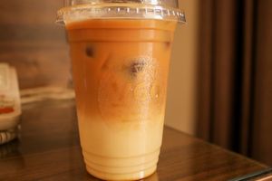 iced oat latte at V60 Specialty Coffee Roasters in Aqaba