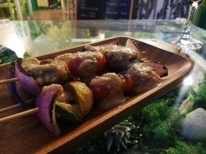 Satay at The Green House in Santiago De Compostela
