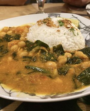 Curry de boniato y garbanzos  at The Green House in Santiago De Compostela