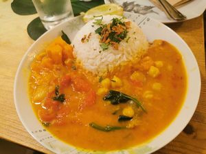 Really nice curry with Sweet potato at The Green House in Santiago De Compostela