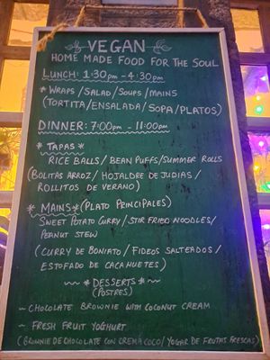 Menu at The Green House in Santiago De Compostela