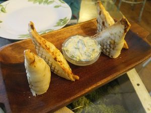 Bean puffs at The Green House in Santiago De Compostela