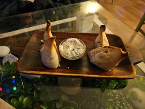 Bean puffs. at The Green House in Santiago De Compostela