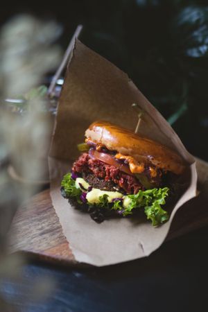 Burger SUSI (vegan) at LUUC Café in Karlsruhe