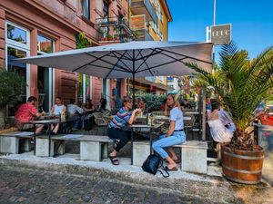 Outside of LUUC Café at LUUC Café in Karlsruhe