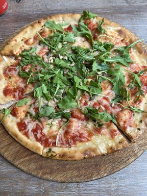 Gluten-free vegan pesto pizza  at Pizza Amsterdam in Amsterdam