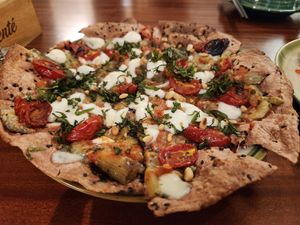 VN styled eggplant pizza at Sente the Flavour of Lotus in Hanoi