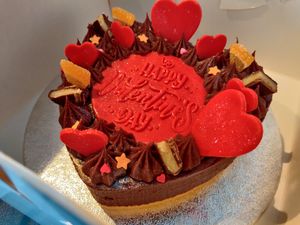 Valentine Day chocolate torte at Rabbit Vegan Cakes in Exeter