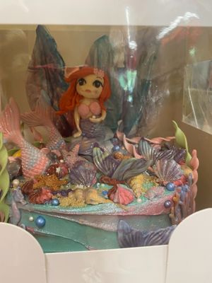 Mermaid cake - the attention to detail and the flavour was amazing!💗 at Rabbit Vegan Cakes in Exeter