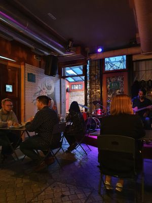 Live music and view to winter garden at RUA in Porto