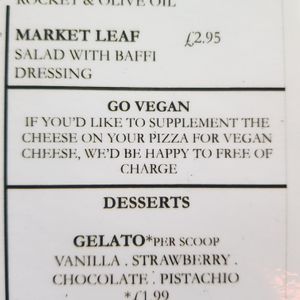 Go vegan at Baffi in Poole