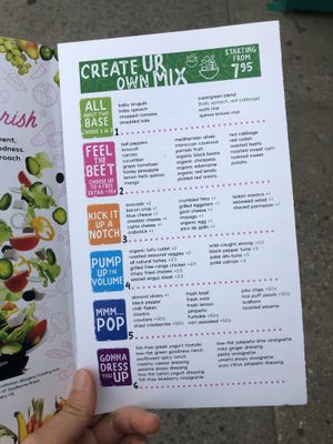 Menu  at Freshmix in Fresh Meadows