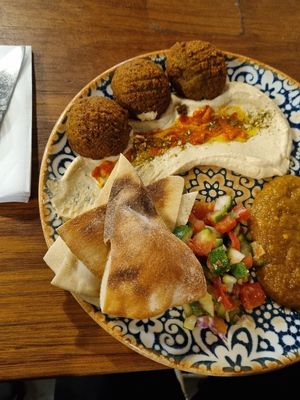 Vegan falafel breakfast at Real Falafel in Adelaide