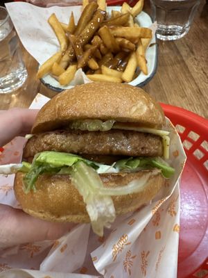 Mr V2 Burger  at Mr Burger in Hobart