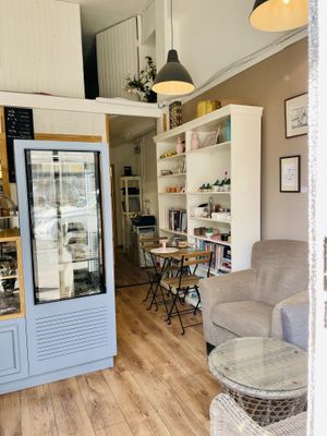 Inside  at Simonchu Cakes in Tel Aviv