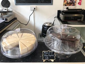 Vegan cakes  at Love Peace & Coffee in Edinburgh